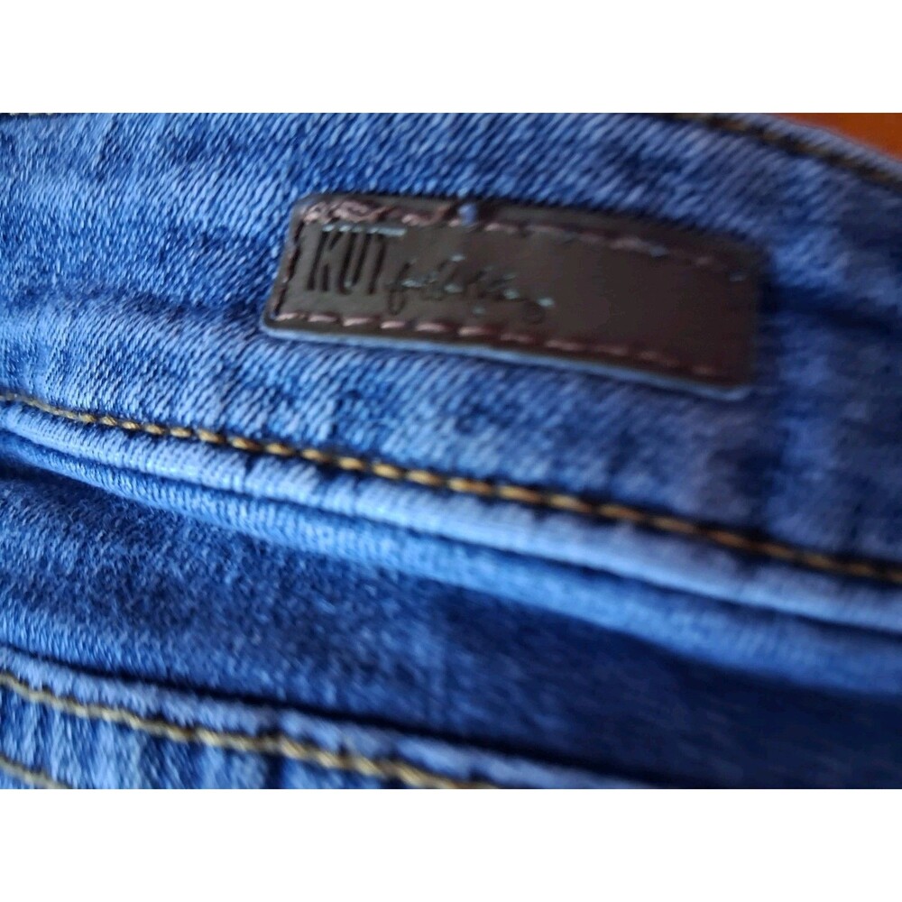 KUT from the Kloth Blue Denim Skinny Solid Women's Blue Jeans 9 - Picture 3 of 4